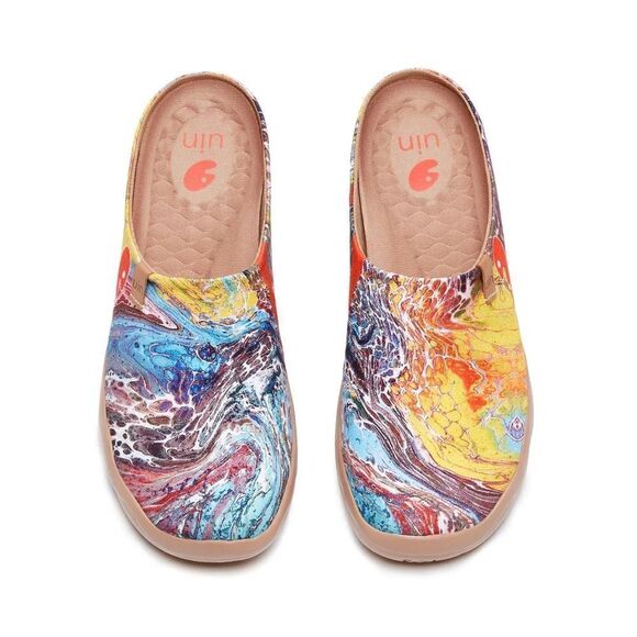 UIN Men's Comfort Mules Walking Casual Travel Shoes Malaga (Arts & Drafts) - Picture 1 of 9